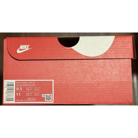 NEW Nike Dunk Low SE Baltic Blue Total Orange HQ1538-416 Men’s Size Multi - Picture 7 of 7